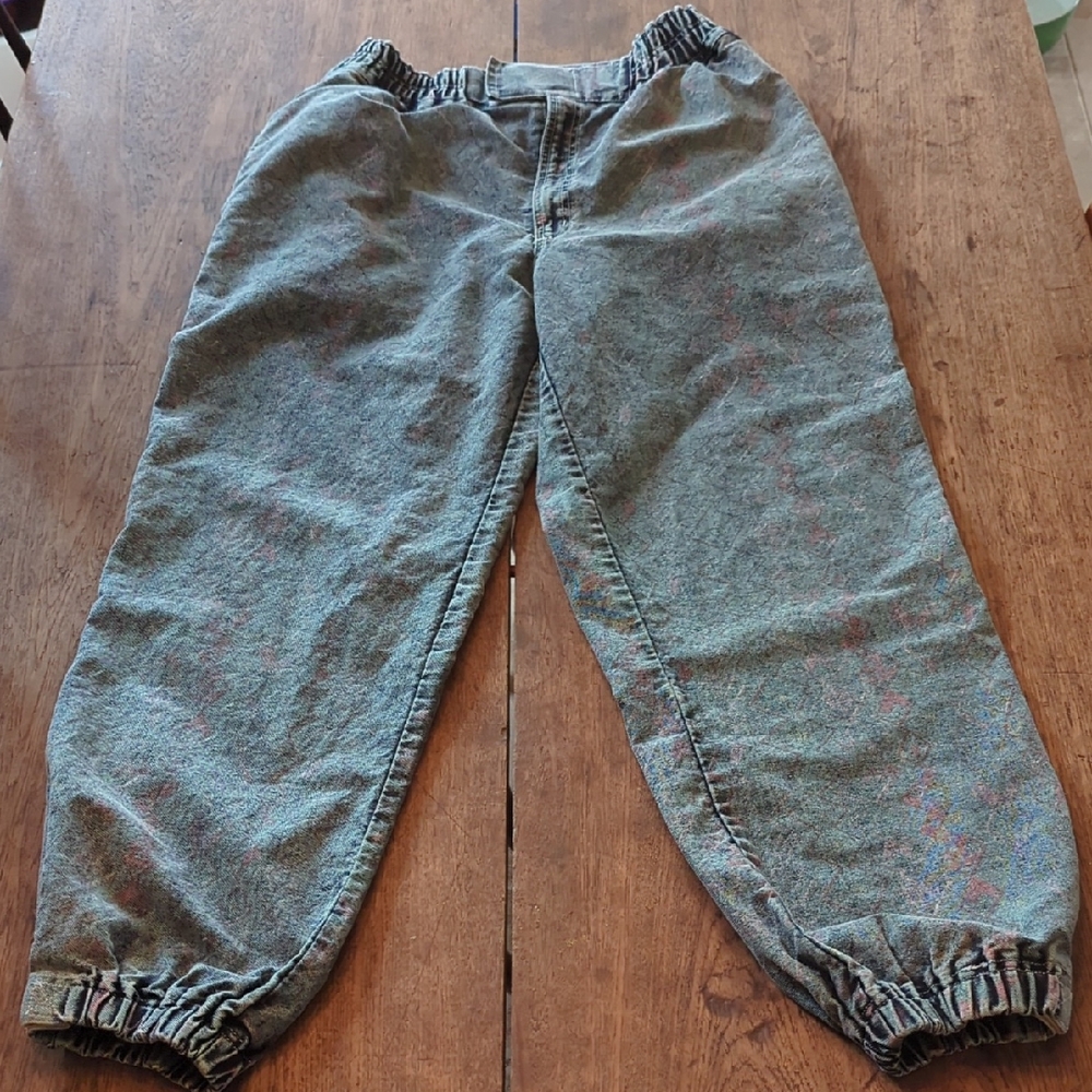Vintage Diamond Acid Wash Pants Size L